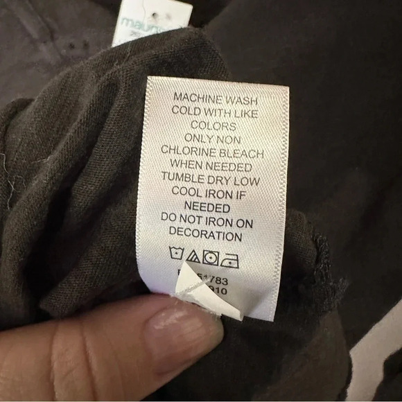 Maurice's 24/7 Henley top. Black. Nwt. Size XS - Picture 6 of 7